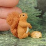 Tiny FABRIC Red Squirrel Fa..