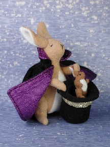 The Rabbit Magician Set of 4 5 X 7" Blank Notecards