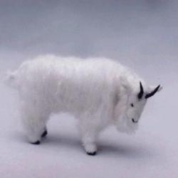 Miniature Soft Sculpture Mountain Goat